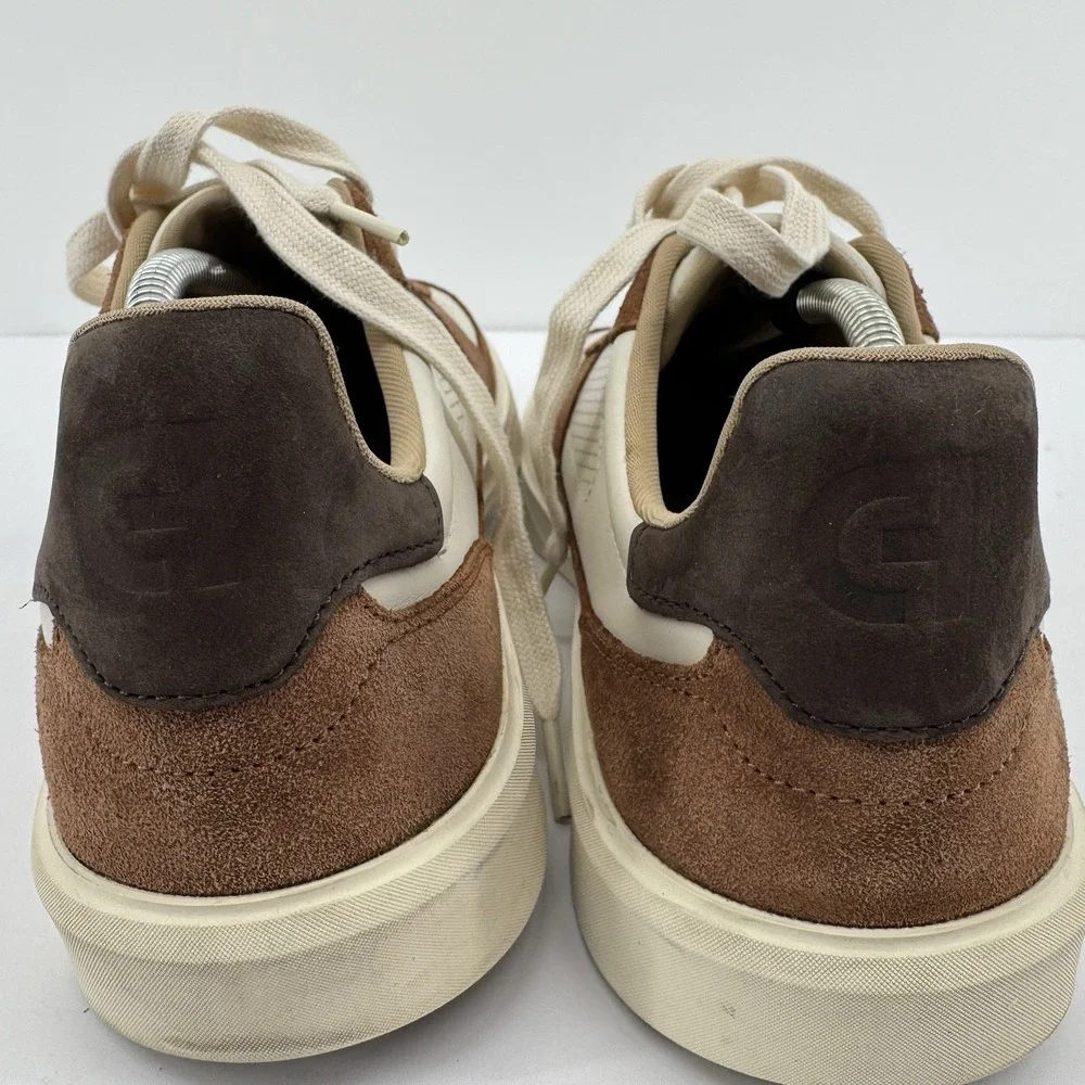 Cole Haan Grand Brown Suede Leather Sneakers Men's 10M Cream Sole Shoes Preppy